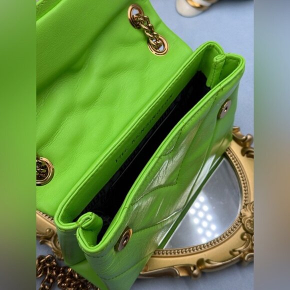 🆕 KURT GEIGER LONDON 🧿 NWOT Leather Mini Kensington Bag, Neon Green - Picture 13 of 15